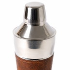 Leather Wrapped Stainless Steel Cocktail Shaker