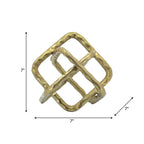 Metal Square Gold Orbs