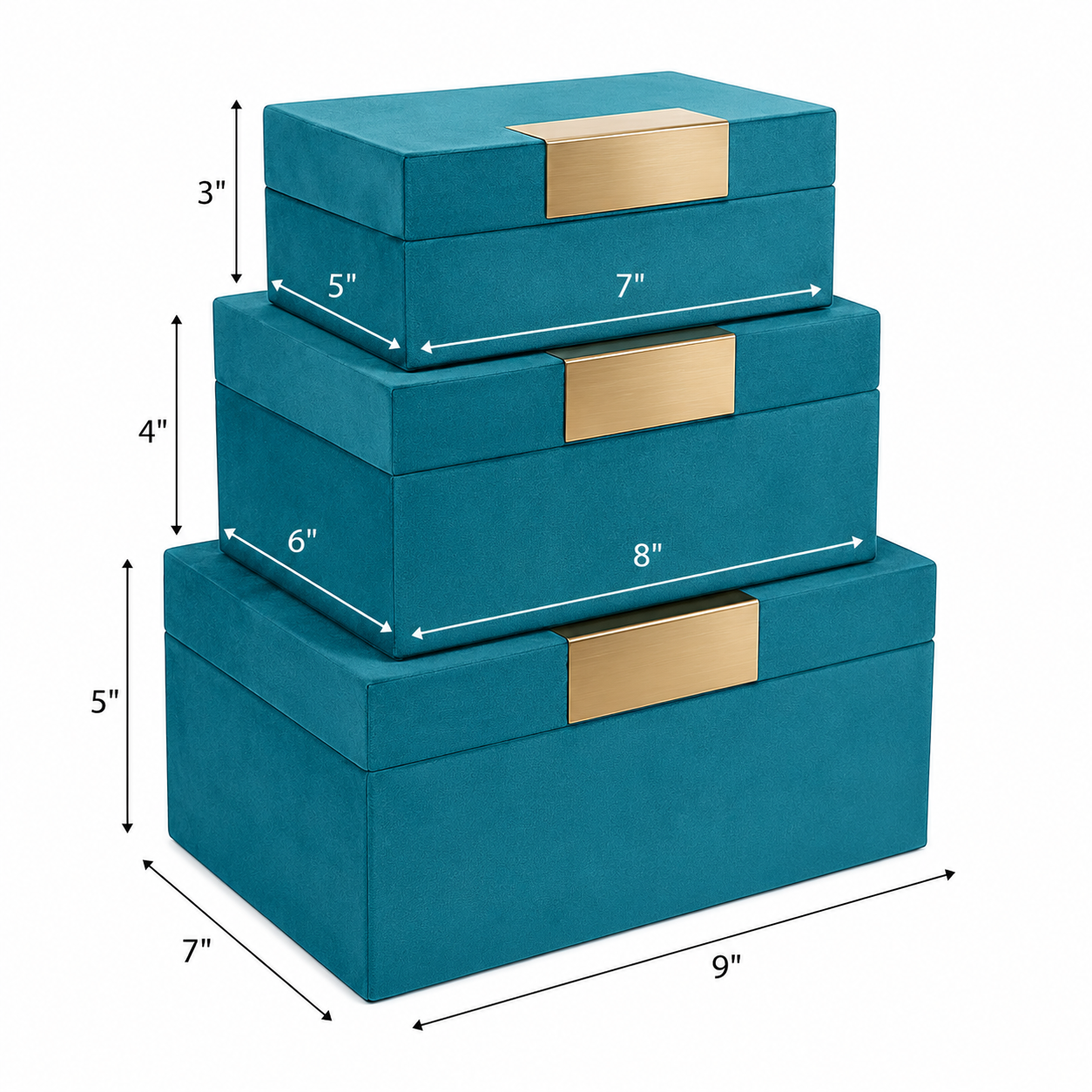 Velvet Jewerly Boxes (set of 3)