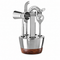 Stainless Steel Bar Tool Set with Acacia Stand
