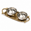 Gilded Leaf Serving Set