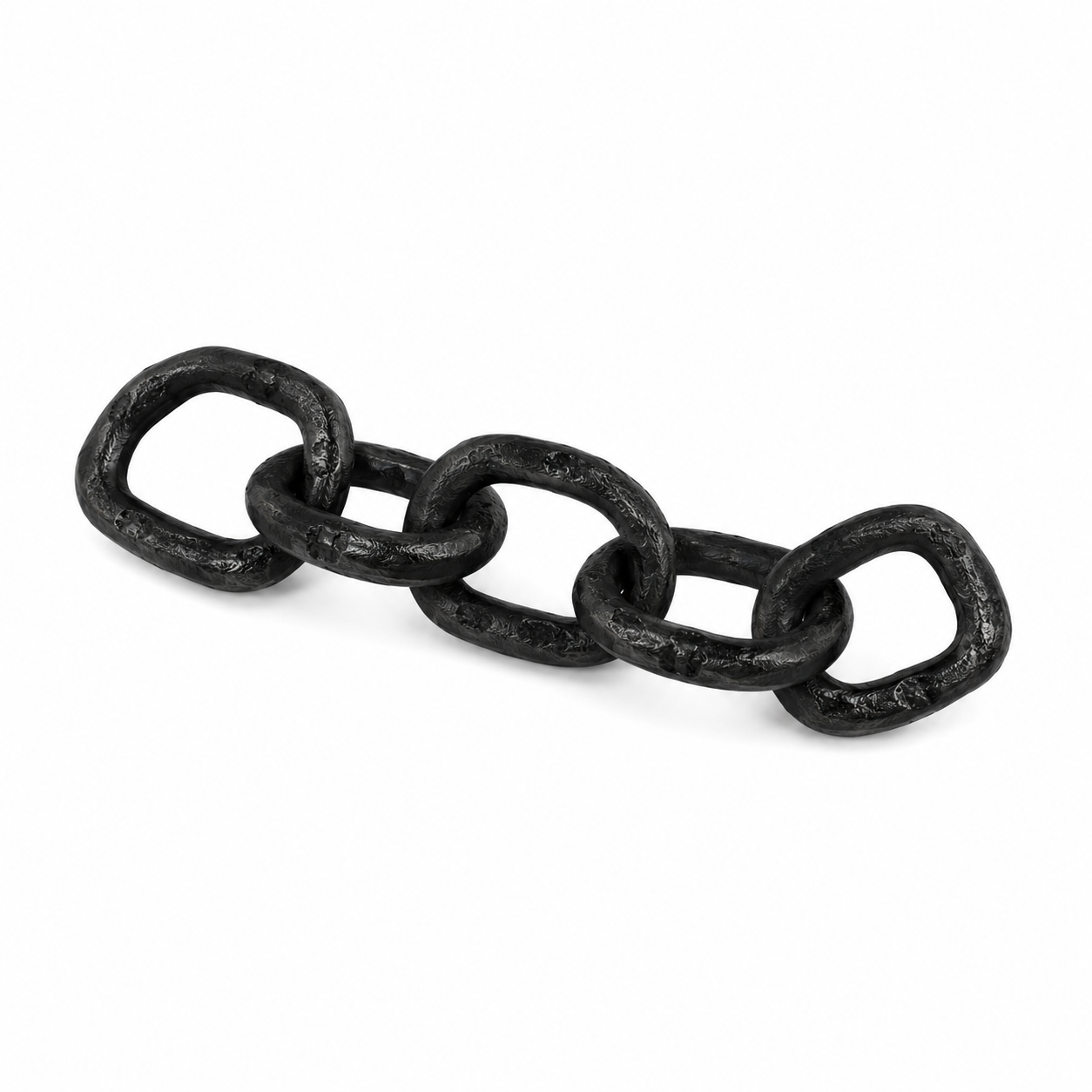 Black Metal Chain Link Sculpture