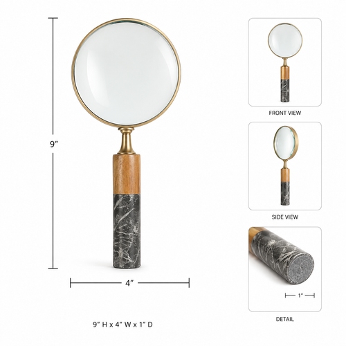 Decorative Marble Handle Magnifying Glass