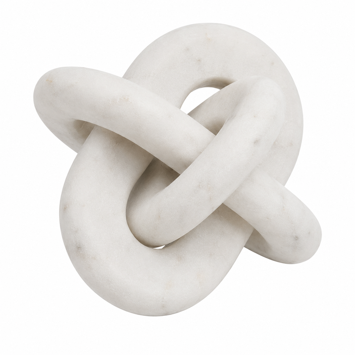 White Marble Knot Sculpture