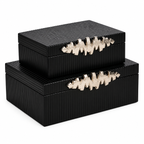 Silver & Black Boxes set of 2