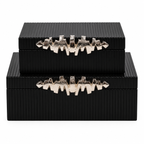 Silver & Black Boxes set of 2