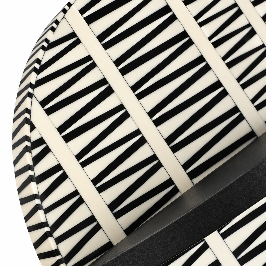 Black & White Sculptural Orbs, Set of 2