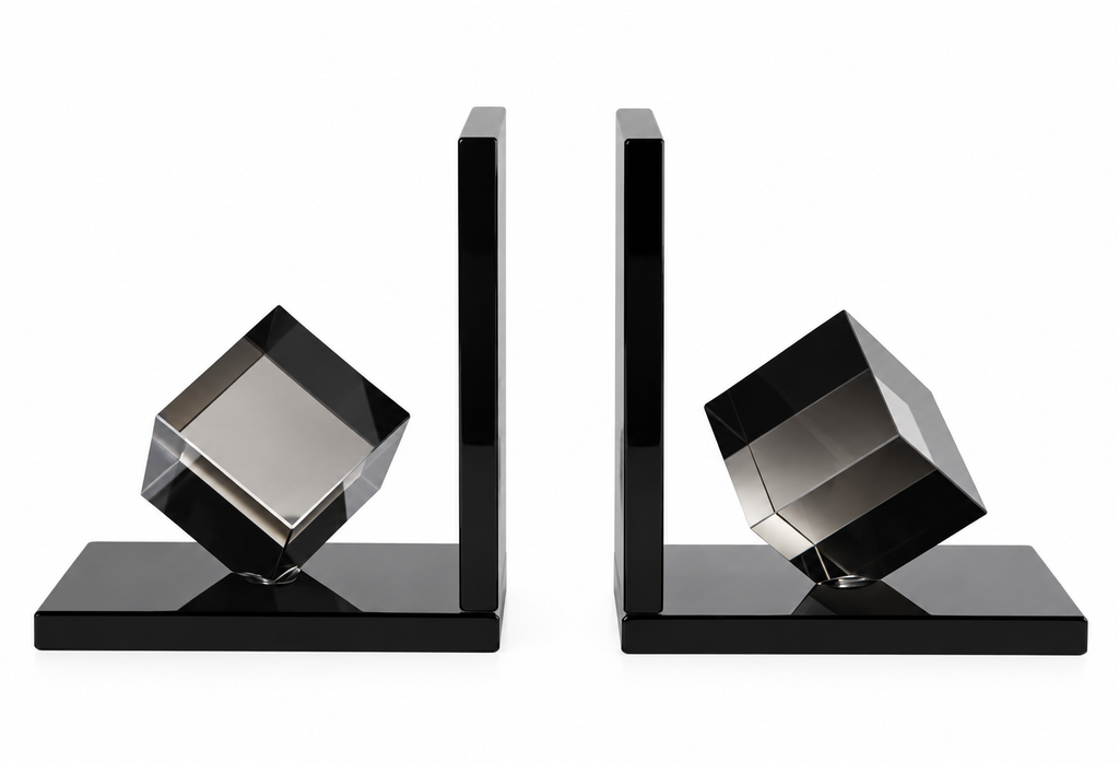 Smoke Crystal Bookends Set of 2