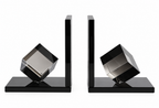 Smoke Crystal Bookends Set of 2