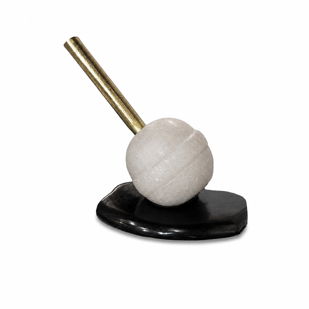 Marble Melted Lollipop Sculpture