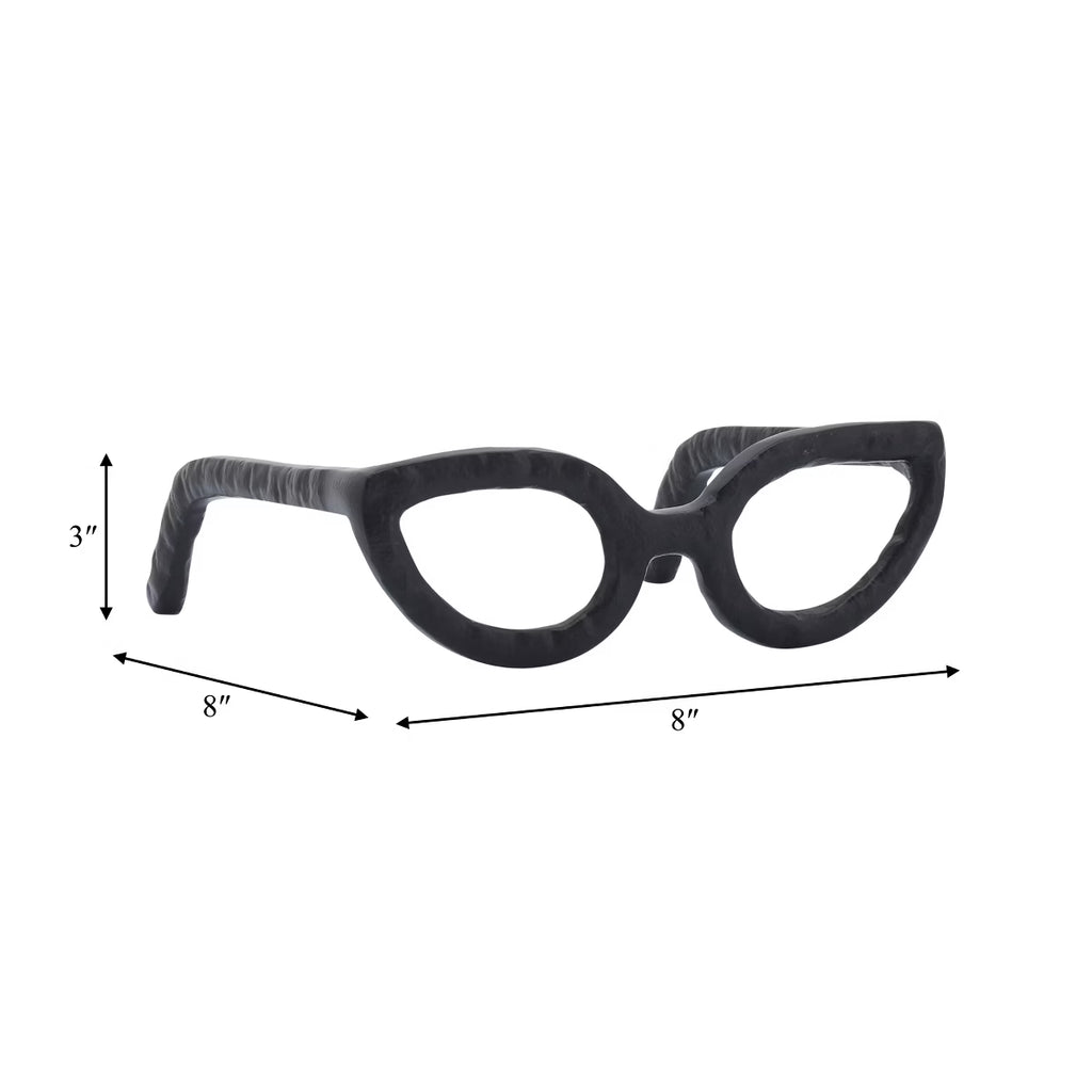 Black Glasses Sculpture