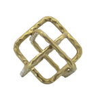 Metal Square Gold Orbs
