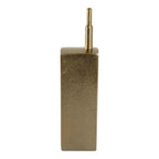Gold 2 in. x 8 in. Metal Geometric Cordless Phone Figurine