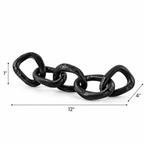 Black Metal Chain Link Sculpture