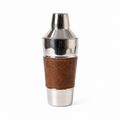 Leather Wrapped Stainless Steel Cocktail Shaker