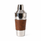 Leather Wrapped Stainless Steel Cocktail Shaker