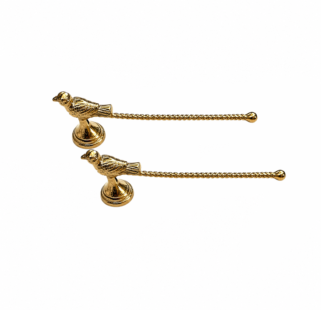 Gold Bird Brass Candle Snuffer