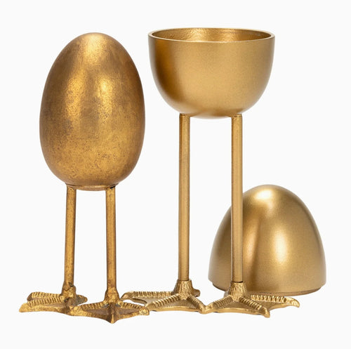 Egg Gold Sculpture set of 2