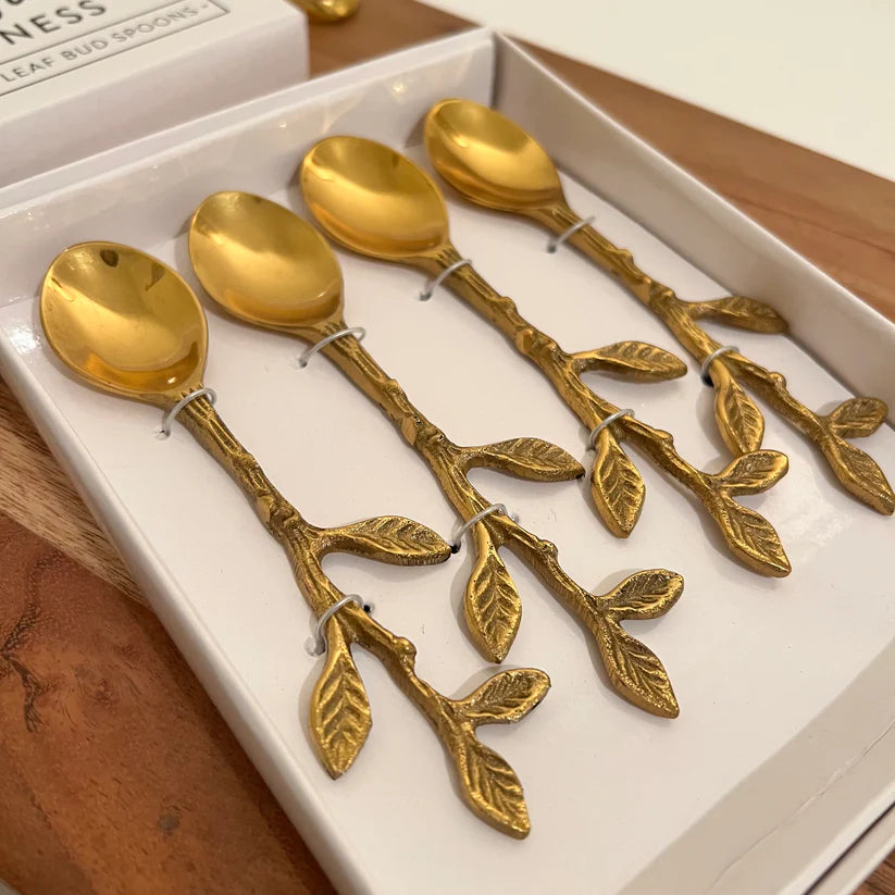 Petal Gold spoon set of 4