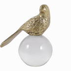 Gold Bird Sculpture with Acrylic Base