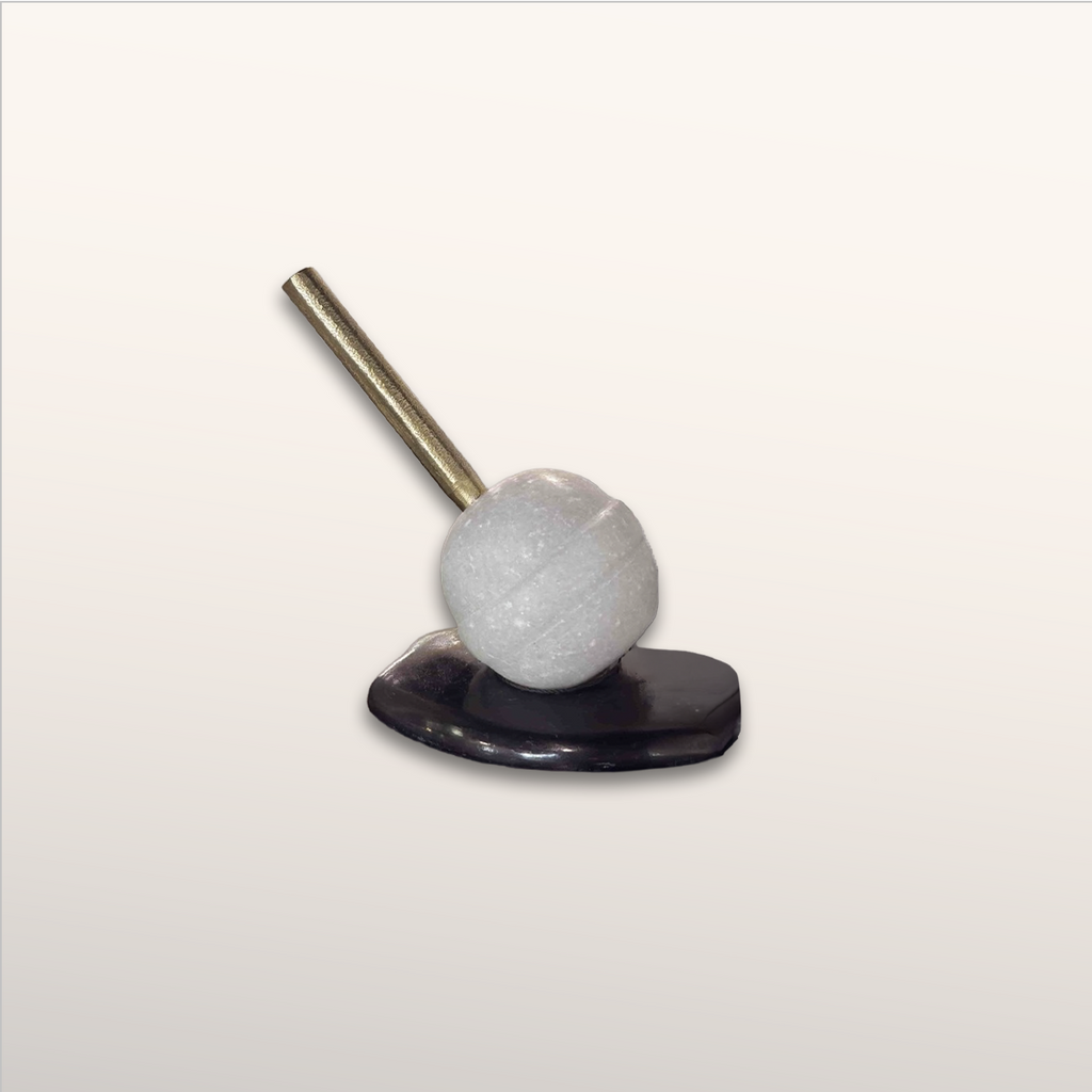 Marble Melted Lollipop Sculpture