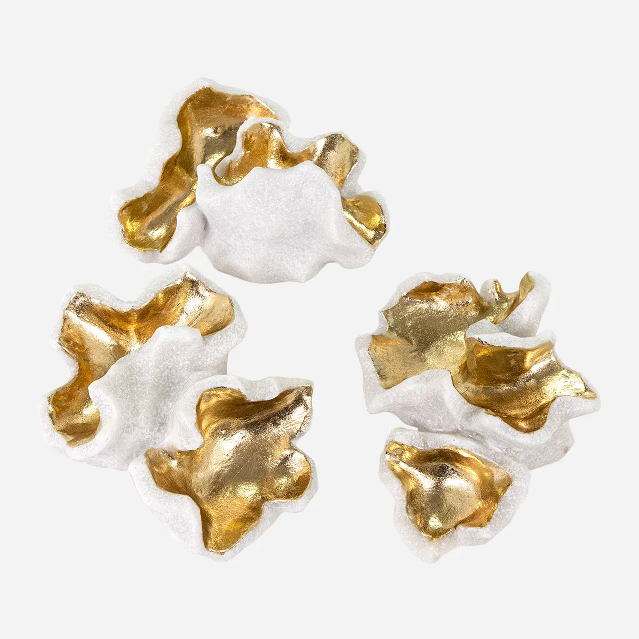 Golden Popcorn Quartz Sculptures Set of 3