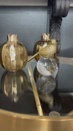 Gold Bird Sculpture with Acrylic Base